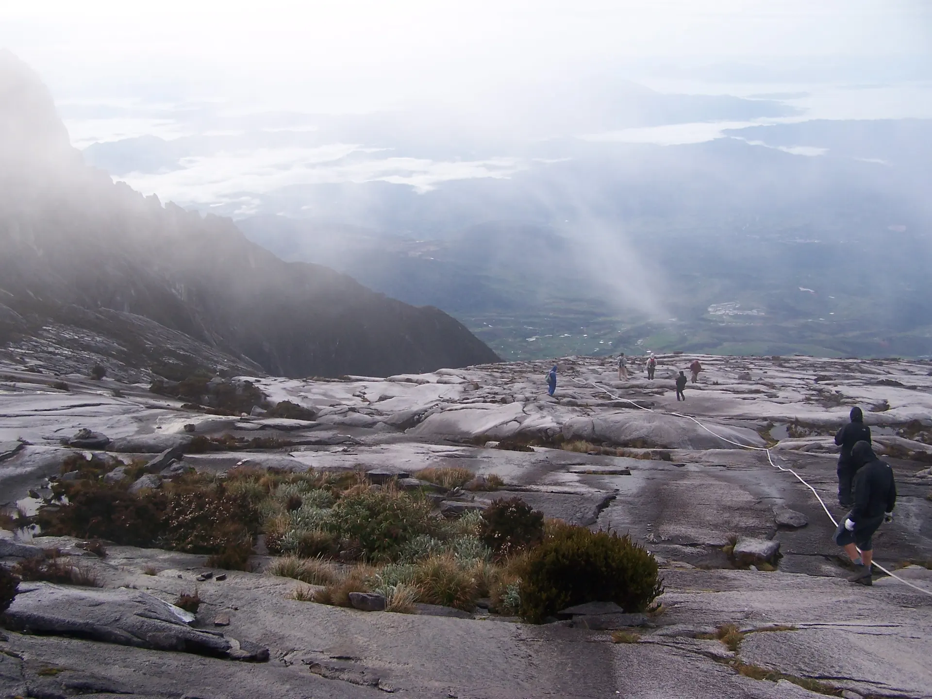 The top of the Mount Kinabalu mountain in Malaysian Borneo. Kota kinabalu.