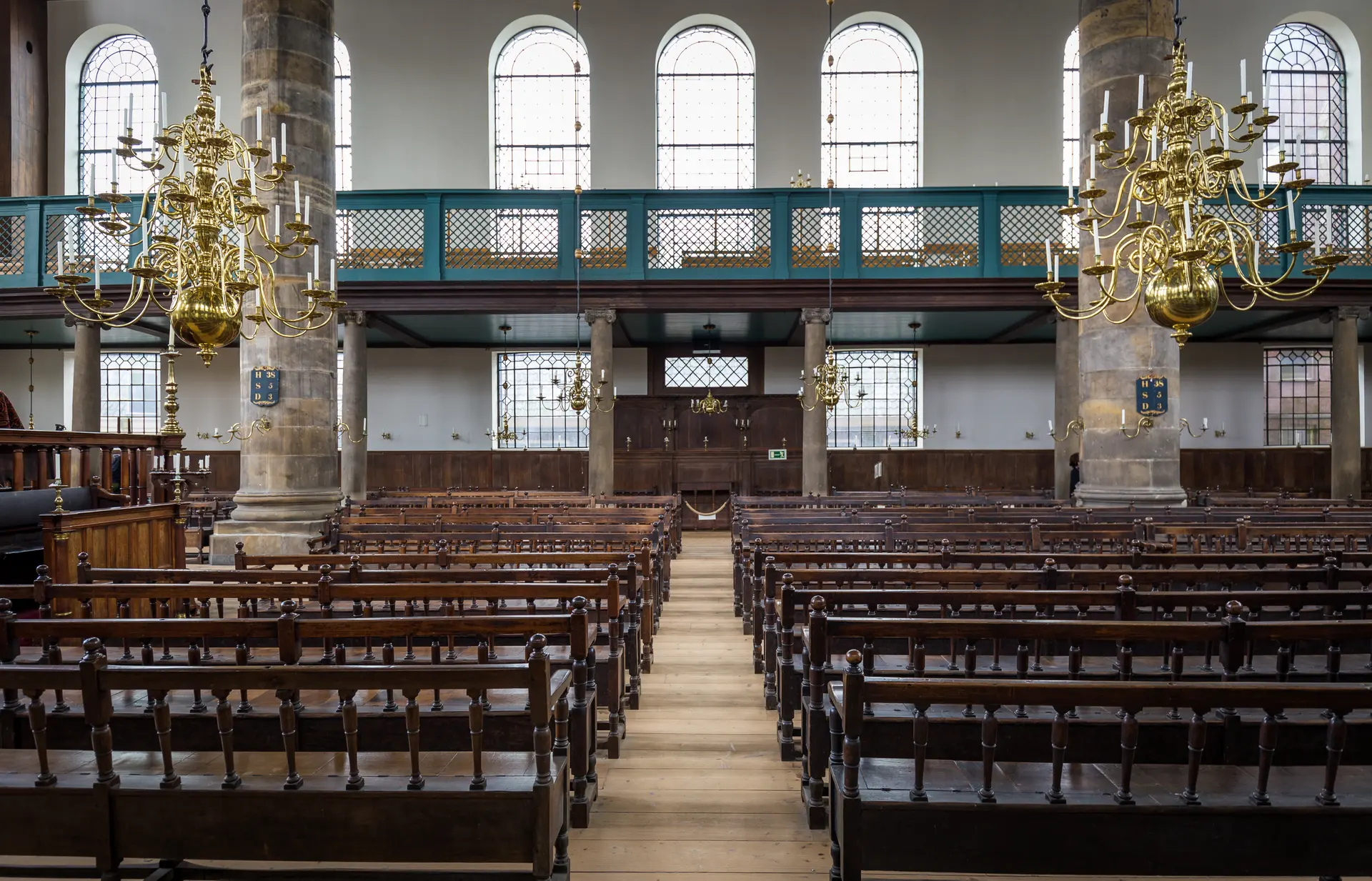 Interior of the Portuguese Synagogue in Amsterdam