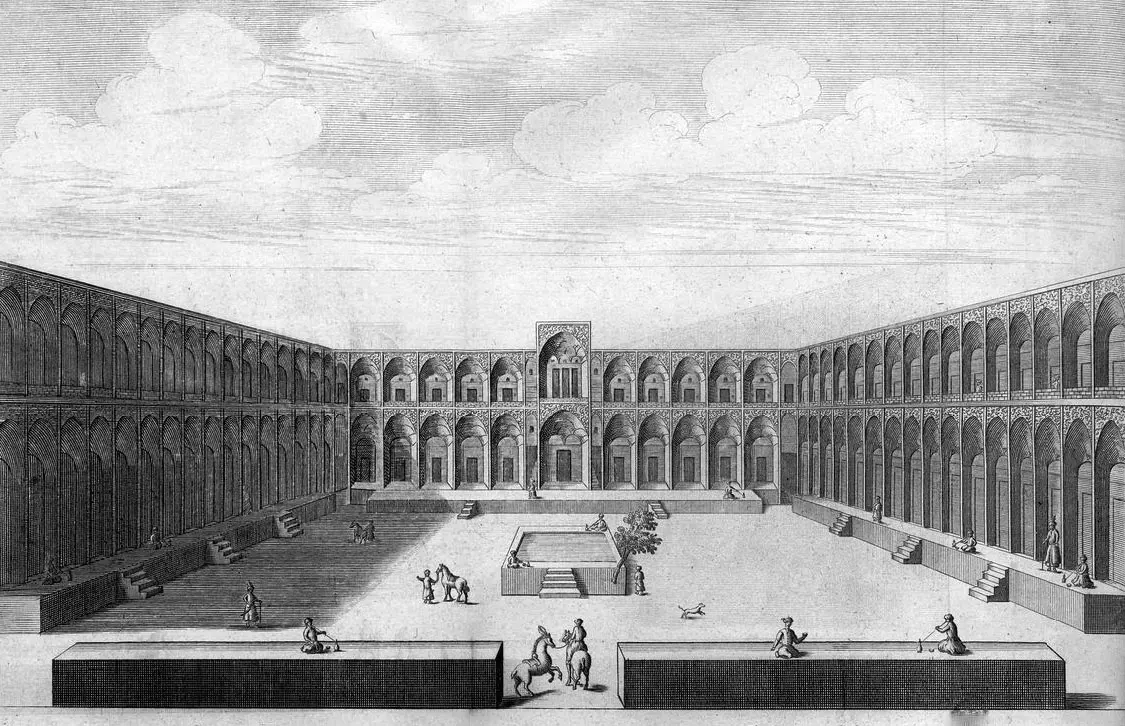 Ilustration of a Caravanseray in Kashan