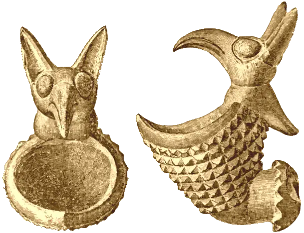 Effigy pipe, from Nacoochee Mound, in Georgia. Precolumbian artifact.