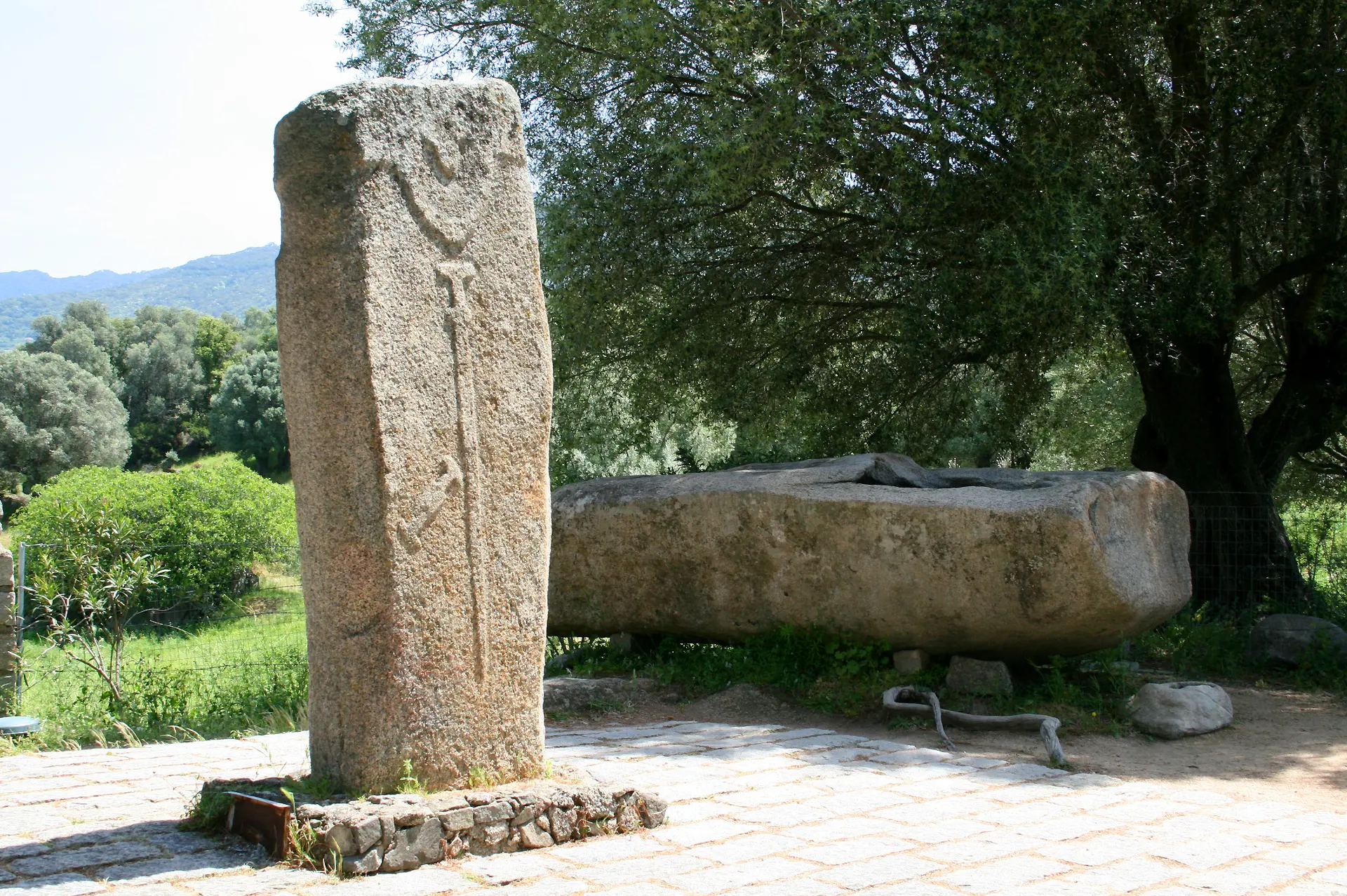 Filitosa (Corse-du-Sud), France, the menhir Filitosa V.