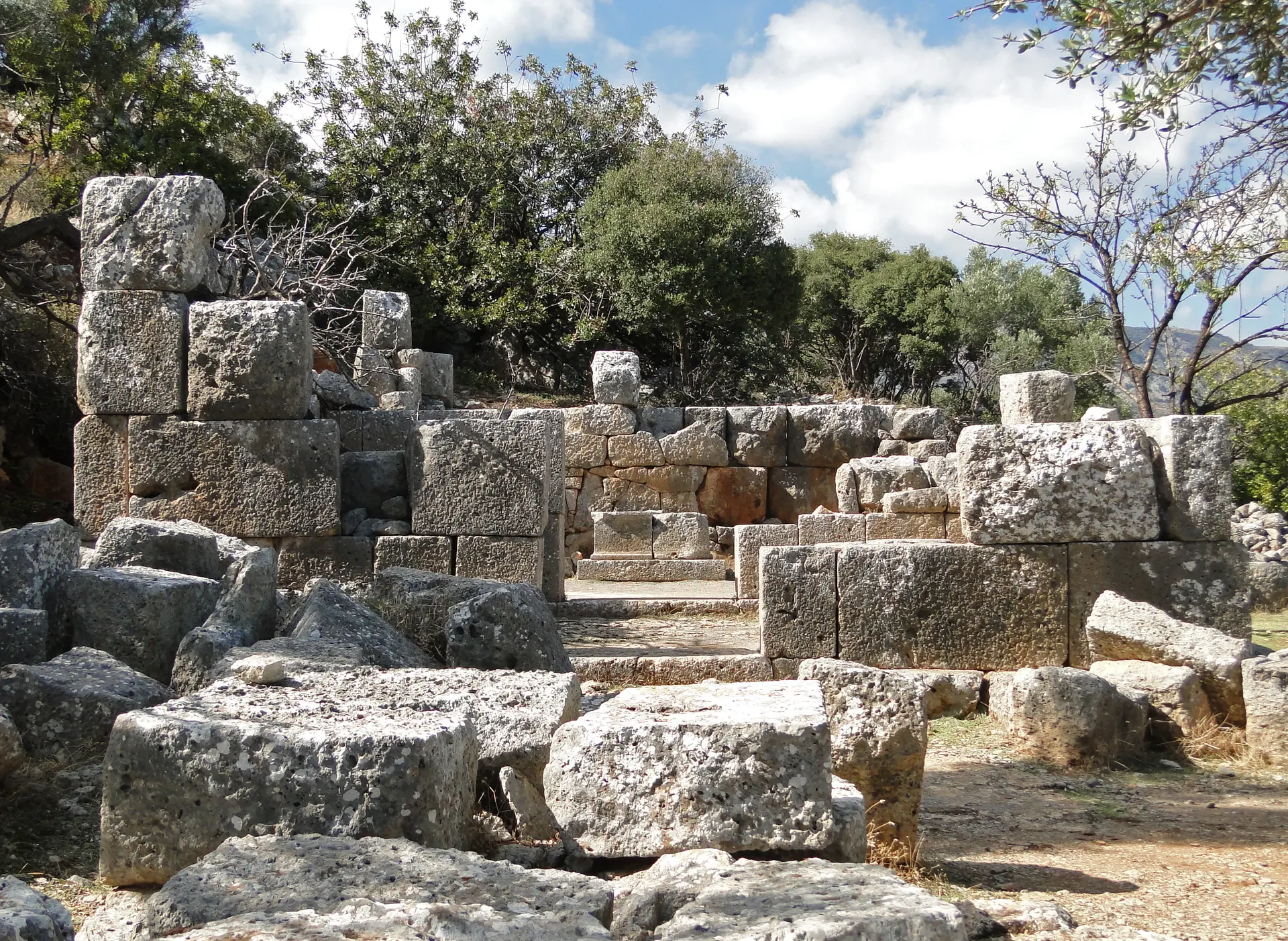 The Great Temple in Lato, Crete, Greece