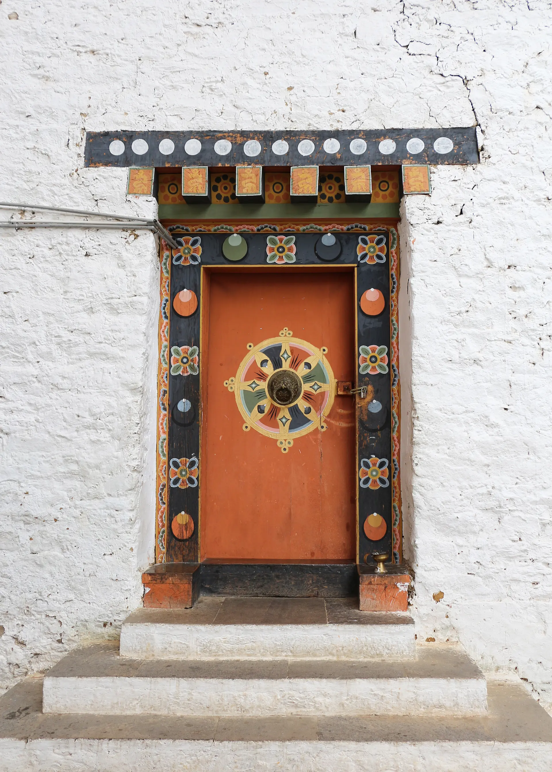Door in the Simtokha Dzong, Bhutan