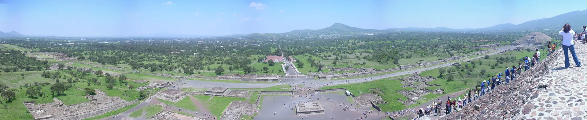 Panorama of the Avenue of the Dead from the Pyramid of the Sun