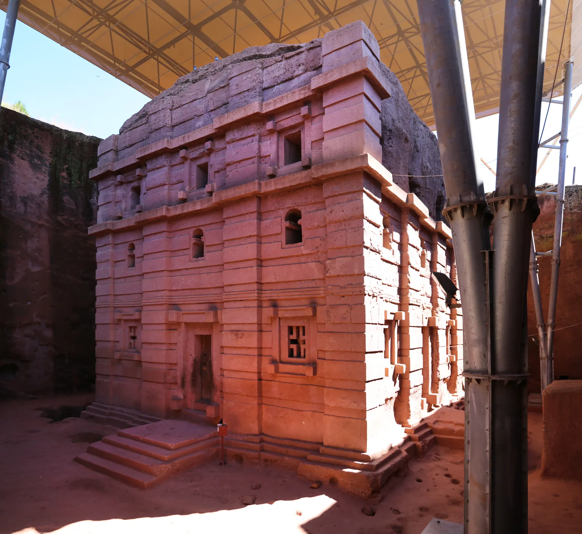 Biete Amanuel, one of the rock-hewn churches of Lalibela