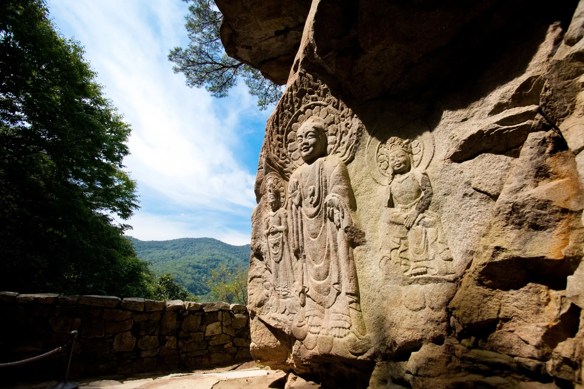 Seosan Rock-carved Buddha Triad