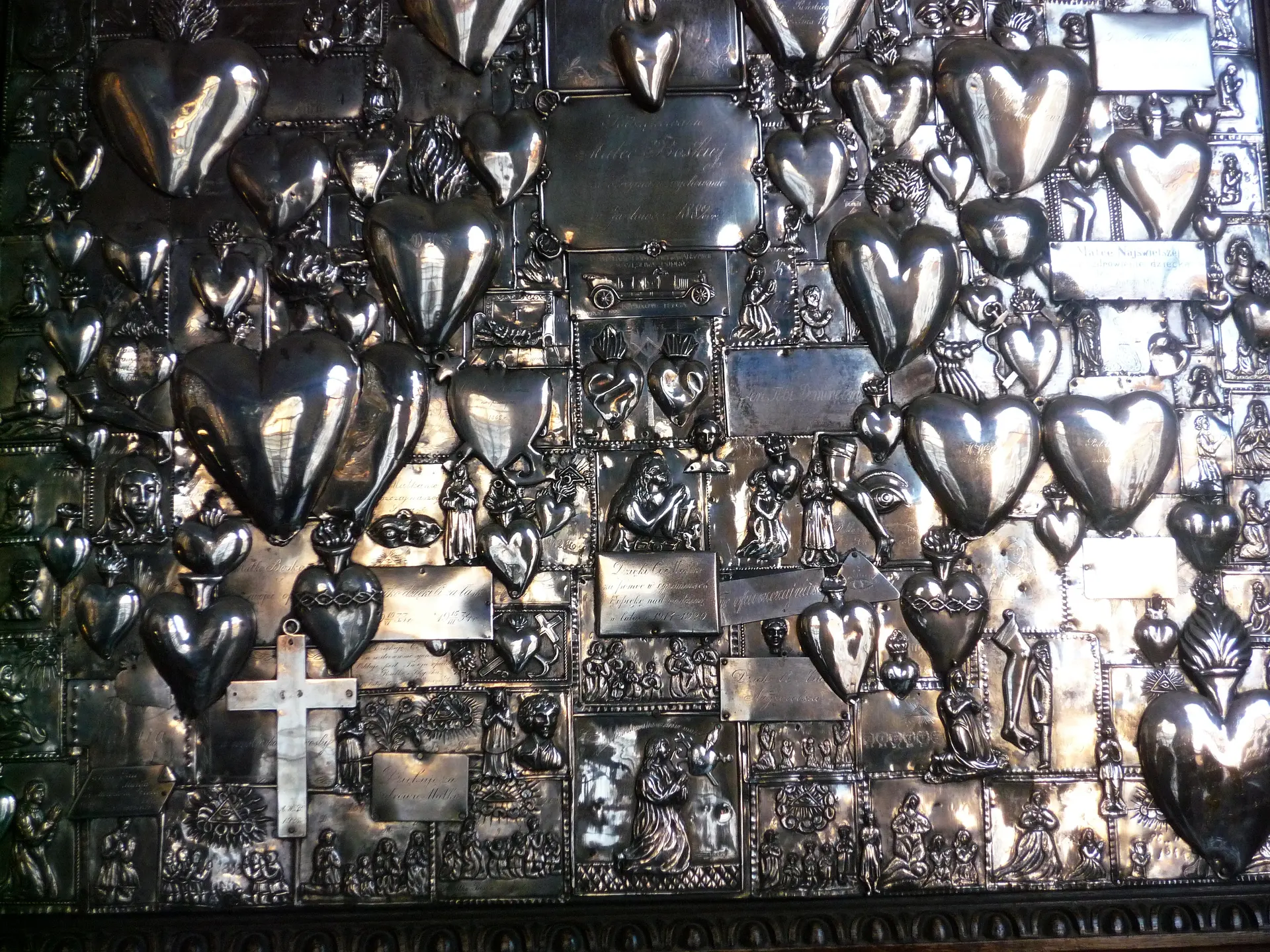 Gate of Dawn, Vilnius - a silver wall piece