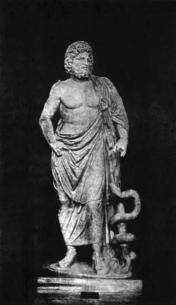 Statue of Asclepius, Greek god of Medicine