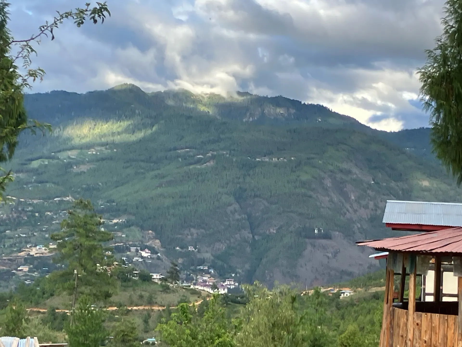 view of Paro from Tenchen Gonpa